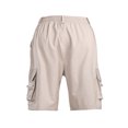 thumbnail image 3 of Tenmix Mens High-waist Cargo Shorts Solid Color Parachute Pant Straight Wide Leg Cocktail Sweatpants Drawstring Bottoms Gray L, 3 of 4