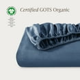 thumbnail image 4 of Bare Home 100% Organic Cotton Fitted Sheet - Sateen Weave - 400 Thread Count - Twin XL, Bering Sea, 4 of 9