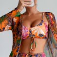 thumbnail image 2 of Gibobby Traje de Baño Sexy Bikini Conjunto de dos piezas de falda de playa con traje de baño 3D con estampado de estilo corte magnífico para mujer(Naranja,XL), 2 of 5