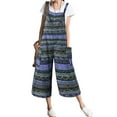 thumbnail image 1 of FASHIONWT Women Plus Size Printing Suspenders One-Piece Overalls Calf-Length Pants Square Neck Sleeveless Overalls, 1 of 4