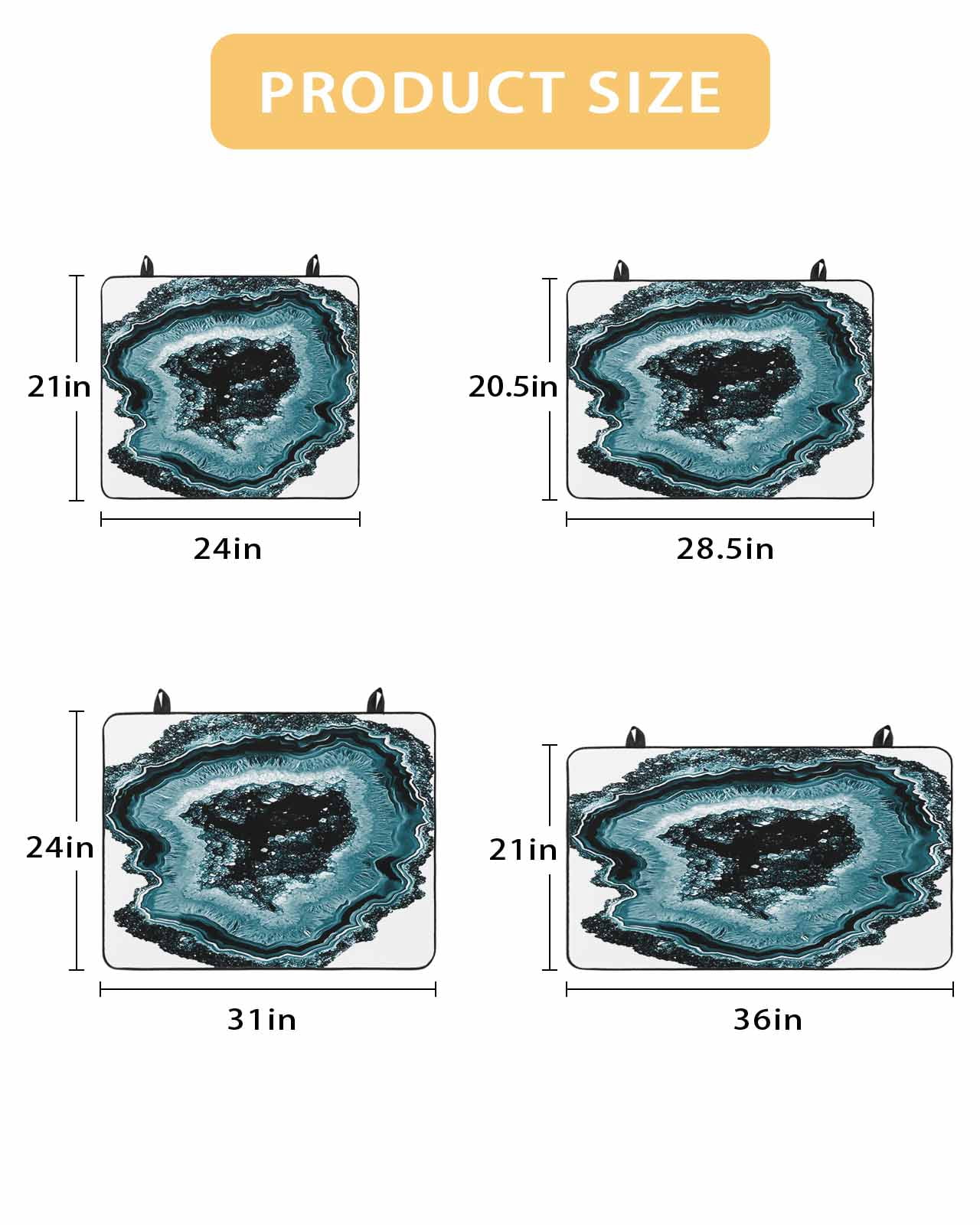 nqOlkjepod Large Induction Cooktop Protector Mat 24"x21", Abstract Marble Stove Top Covers for Electric Stove, Vintage Teal Aesthetic Agate Texture Stove Burner Cover Mats, Glass Top Stove Cover