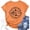 Orange, variant on Gunia Halloween T Shirts For Women Pumpkin Graphic Print Short Sleeve Crew Neck Casual Thanksgiving Tops Tee Shirts Orange S-3Xl