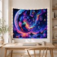 thumbnail image 5 of Cosmic Dominant Element With Cracked Planet Moon Left, Mystical Fantasy for Space Lovers, Galaxy Room Decor, Graduation Gift, Tapestry Wall Hanging for Bedroom and Dorm, 5 of 7