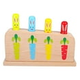 thumbnail image 1 of MERIGLARE Traditional Baby Wooden Up Toy Early Educational Toy Colorful Spring Toy, 1 of 6