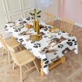thumbnail image 2 of Chihuahua and Footprints Rectangle Tablecloth 60"x120",Waterproof Polyester Rectangle Table Cloth, Wipeable Spillproof Polyester Tablecloth for Dining, Camping, Indoor and Outdoor, 2 of 6