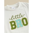 thumbnail image 5 of Argulvti Infant Baby Summer Cotton Jumpsuit, Letter Embroidery Short Sleeve Round Neck Romper, 5 of 7