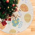 thumbnail image 5 of FMSHPON Easter Tree Skirt Colorful Eggs Bunny Xmas Christmas Tree Skirt Stand Mat for Holiday Party Decoration Indoor Outdoor 48 inches, 5 of 6