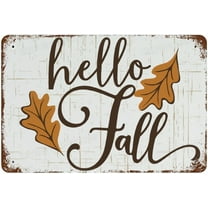 Vintage Fall Metal Sign Autumn Leaves Metal Plate Custom Vintage Sign Retro Wall Art Metal Sign Decorative 8×12 inch