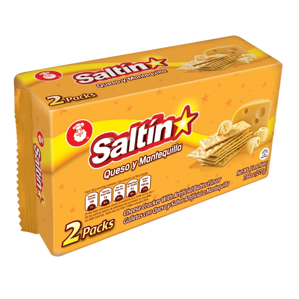 (6 pack) NOEL Saltin Cheese Cracker With Artificial Butter Flavor 2 Pk 7.94 Oz