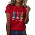thumbnail image 1 of Camiseta de Cuello Redondo de Impresión de Pascua de Moda de Primavera Y Verano para el Uso Diario, 1 of 5