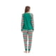 thumbnail image 2 of Conjunto de pijamas familiares a juego para Navidad, con estampado de letras, para padre, madre e hijo, con top de ciervo y pantalones a rayas, pijama y pelele para bebé, 2 of 4