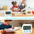 thumbnail image 3 of Kugisaki Multi-Function Electronic Timer - Magnetic Digital Timers Big LCD Display The Loud/Silent Switch Countdown Timer Use in Break Time, Cooking,Gym, Meeting, Classroom, 3 of 6