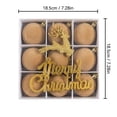 thumbnail image 2 of Flocked Christmas Ornaments Balls 9PCS/6cm Shatterproof Hanging Christmas Tree Decorations Ball, 2 of 8
