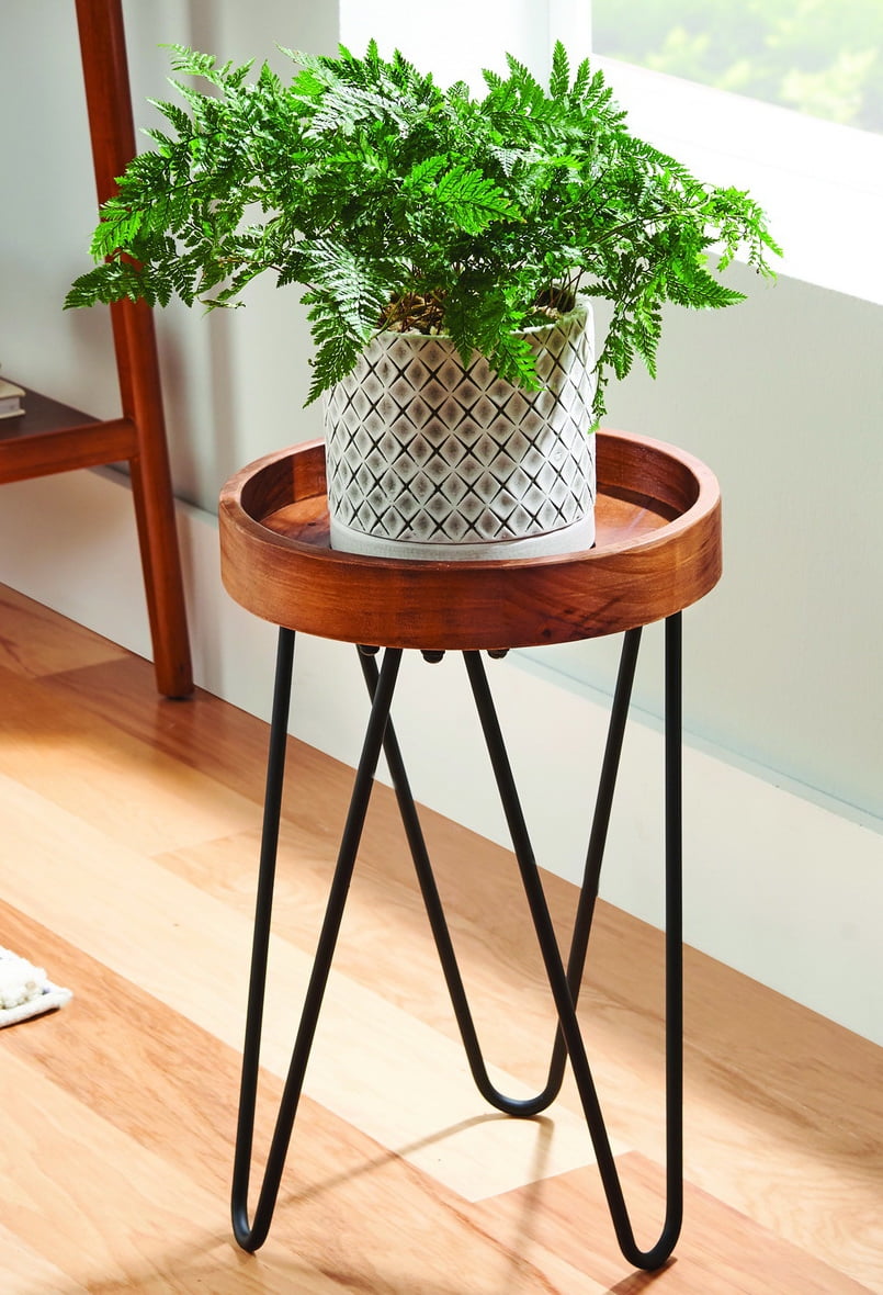 Better Homes & Gardens 18 IN H Wood Plant Stand - Walmart.com