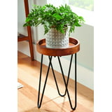 Better Homes & Gardens 18 in Cylinder Wood Plant Stand, Mutli Colors ...