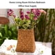 thumbnail image 5 of Naiovety Botella de flores de escritorio, cesta de almacenamiento de decoración de tejido de ratán a la moda, contenedor de jarrón hecho a Jardín y Patio Caqui 20 centímetros, 5 of 6
