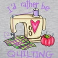 thumbnail image 3 of CafePress - I'd Rather Be Quilting Long Sleeve T Shirt - Womens Baseball Tee, 3 of 4