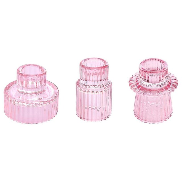 Candelabros de cristal cónicos para centros de mesa, decoración de bodas y fiestas C