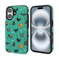 thumbnail image 5 of WIRESTER Case with Card Holder, RFID Blocking Wallet Case Durable PU Leather Kickstand Slim Heavy Duty Shockproof Protective Case for Apple iPhone 16 6.1" 2024, Chicken Pattern, 5 of 7