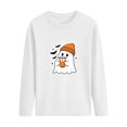 thumbnail image 6 of WAVSUF Girls Halloween Sweatshirts, Loose Fit Crew Neck Long Sleeve Winter Festive Casual Pullover White 3, 6 of 6