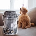 thumbnail image 4 of Dog Jeans Jacket Pet Denim Vest, Dog Clothes for Small Medium Dogs & Puppies | Washed Jean Outfit, Daily Wear Apparel, for Poodle, French Bulldog, Chihuahua, Black,XS, 4 of 5
