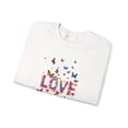 thumbnail image 6 of Unisex Floral Love Sweatshirt, Love Floral Sweatshirt, Floral Butterfly Sweatshirt, 50/50 Cotton-Poly Valentine's Day Sweatshirt 08, 6 of 57