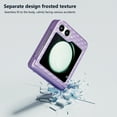 thumbnail image 3 of Designed for Samsung Galaxy Z Flip 5 Case with Hinge Protection, Anti-Slip Shockproof Protective Scratch Resistant Slim Fit Hard PC Phone Case Cover for Samsung Galaxy Z Flip 5, Purple, 3 of 5