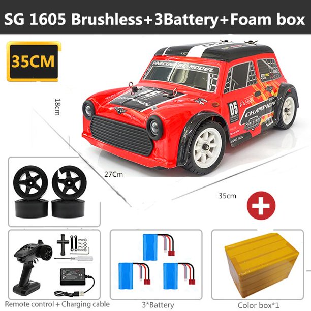 UDIRC SG 1:16 Pro1604 2,4G 4WD RC coche de carreras de alta velocidad sin escobillas vehículo de Rally carretera truco coche Radio Control modelo regalos Juguetes3B rojo sin escobillas6 Deng Xun unisex