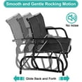 thumbnail image 4 of YODOLLA Steel Outdoor Glider Bench - Black, 4 of 8