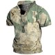 thumbnail image 1 of European And American Men's Vintage Top Digital Printing Short Sleeve Tops3XL, 1 of 3