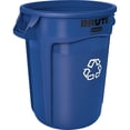 thumbnail image 3 of Rubbermaid Commercial, RCP263273, Heavy-Duty Recycling Container, 1, Blue, 32 Gal, 3 of 5