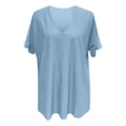 thumbnail image 5 of NJGRAE Womens Tops Summer Plus Size Tunic T-Shirts Women Short Sleeve Shirt Tunic V Neck T Shirt Summer Casual Lightweight Mesh Top Short Sleeve Graphic Tees Women Xl, 5 of 5