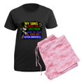 thumbnail image 5 of CafePress - Rock Spectrum Autism Women's Dark Pajamas - Women's Short Sleeve Print T-Shirt and Pants Dark Cotton Pajama Set, 5 of 7