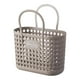 thumbnail image 1 of Cesta de ducha con almacenamiento, bolso de mano, multifunción, de drenaje rápido Café pequeño, 1 of 9