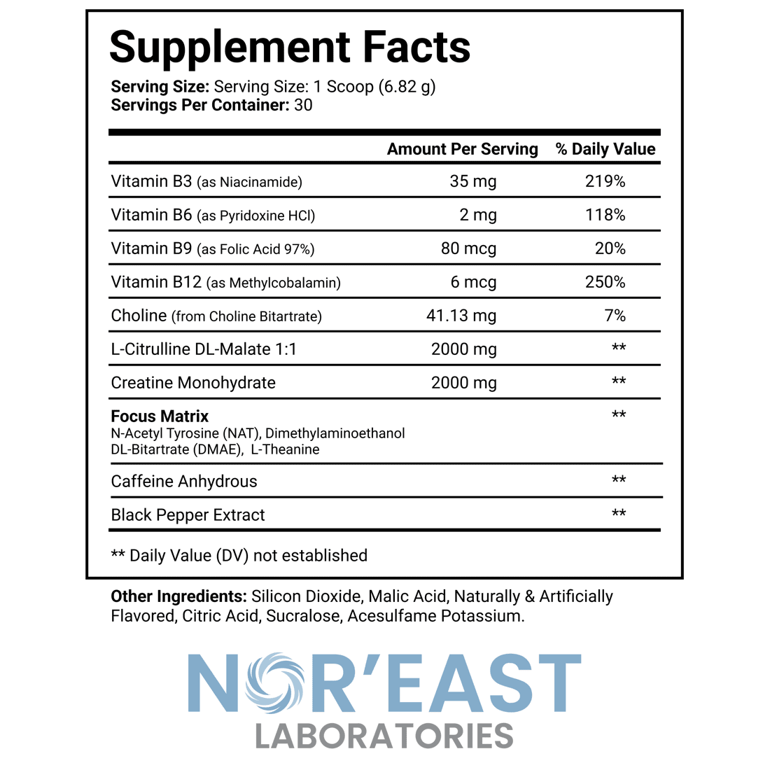 Nor'East Laboratories Pre-Workout – Dietary Supplement, 30 Servings