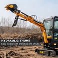 thumbnail image 3 of 13.5HP Mini Excavator With EPA GAS Engine Crawler Hydraulic 1 Ton Small Digger Enclosed Cab Excavator for Construction Work Gardens and Farm, 3 of 8
