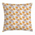 thumbnail image 1 of Abstract Throw Pillow Cushion Cover, Swirled Design Geometrical Motifs Ornate Spring Themed Illustration Print, Decorative Square Accent Pillow Case, 16 X 16 Inches, Orange Mauve Beige, by Ambesonne, 1 of 2