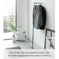 thumbnail image 2 of Yamazaki Home Leaning Coat Rack, Black, Steel, Supports 11 pounds, 2 of 5
