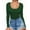Green-04, variant on Perfectbot Womens Fall Fashion Blouse Long Sleeves Slim Fit Shirts Plain Tee Scoop Neck Base Layer Tops