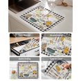 thumbnail image 5 of Dish Drying Mat for Kitchen Counter Cooking Kitchenware Gnome Drying Pad Absorbent Drying Mats for Countertops Sinks Draining Racks Kitchen Tool Black Plaid Drainer Kitchen Accessories 18x24 Inch, 5 of 7