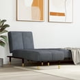 thumbnail image 1 of vidaXL Chaise Longue en Velours Gris Foncé, 1 of 5