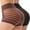 2 Packs: Black+Coffee, variant on MANIFIQUE 2 Packs Shapewear Tummy Control Panties for Women Seamless Stripe Lace Body Shaper Underwear Slim Panty