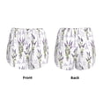 thumbnail image 6 of Goofa Lavender Flowers Printed Women 2 in 1 Running Shorts,Quick Dry Athletic Workout Shorts,High Waisted Athletic Shorts with Liner Pockets-Large, 6 of 9
