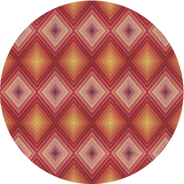 Ahgly Company Tapis d'Intérieur Ronds Lavables à la Machine, Style Transitionnel, Cône de Construction Orange, Tapis de Zone, 7 Pieds Rond