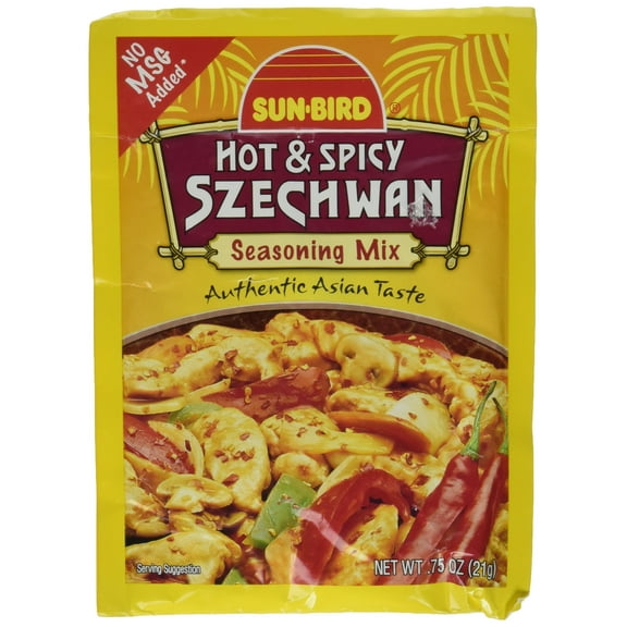 Sunbird Seasoning Mix Hot Spicy Szechwan, 0.75 oz (4 Packs)