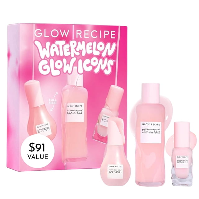 Set de regalo para el cuidado de la piel Glow Recipe Watermelon Glow Icons