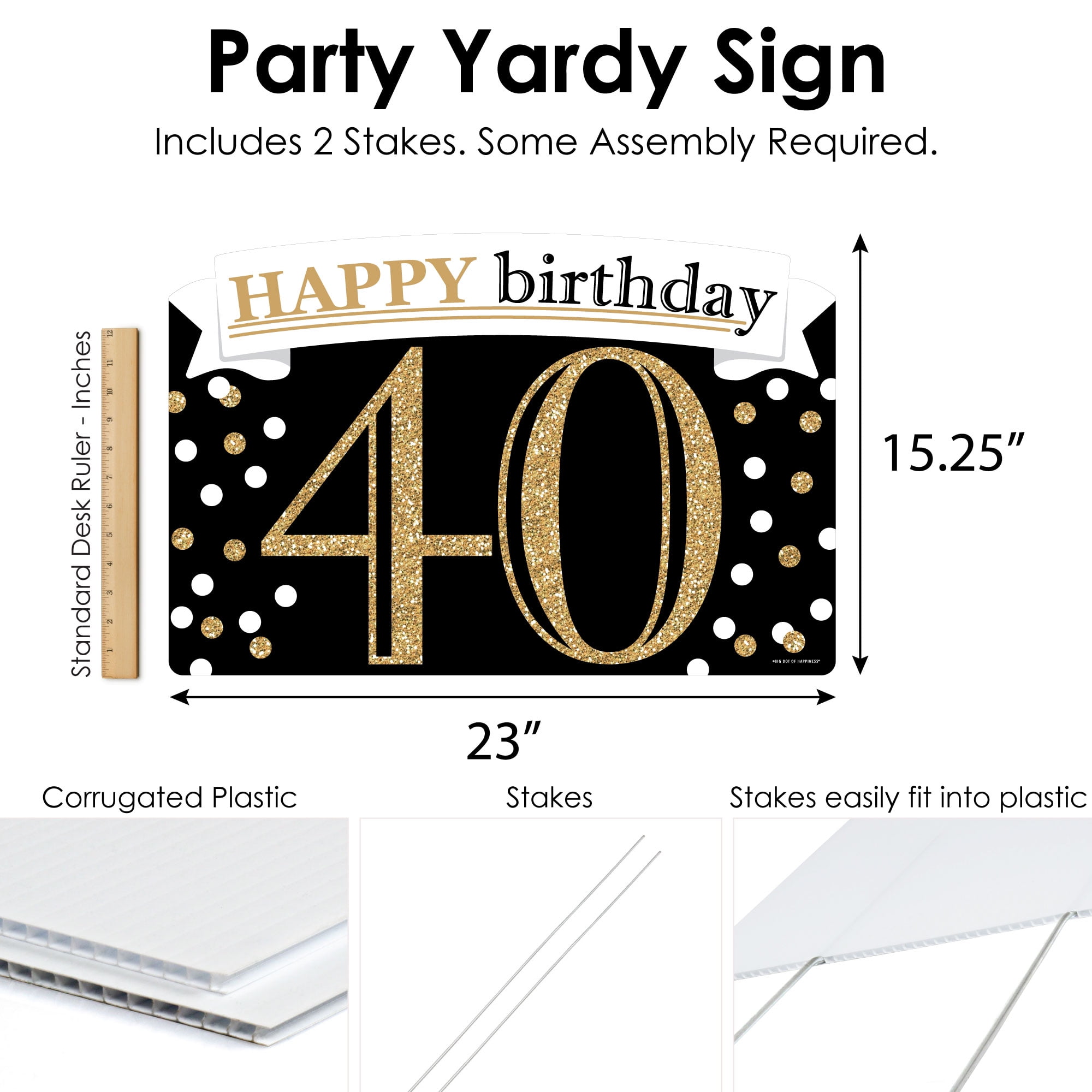 big-dot-of-happiness-adult-40th-birthday-gold-birthday-party-yard-sign-lawn-decorations-happy-birthday-party-yardy-sign-walmart-com for 40th Birthday Signs Printable Free Big Dot of Happiness Adult 40th Birthday - Gold - Birthday Party Yard Sign Lawn Decorations - Happy Birthday Party Yardy Sign - Walmart.com for 40th Birthday Signs Printable Free