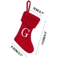 thumbnail image 3 of Dmlowu Christmas Decorations Stockings with Initials, 4" Christmas Tree Decorations Stocking, Red Soft Plush Personalized Christmas Stockings Bulk for Xmas Tree, Holiday, Wedding, Party, 3 of 5
