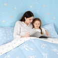 thumbnail image 4 of meiyoeat Girly Ribbon Bowknot Queen Comforter Set For Girls,Kawaii Bowtie Comforter Sets Queen For Kids,Reversible,3Pcs, 4 of 7