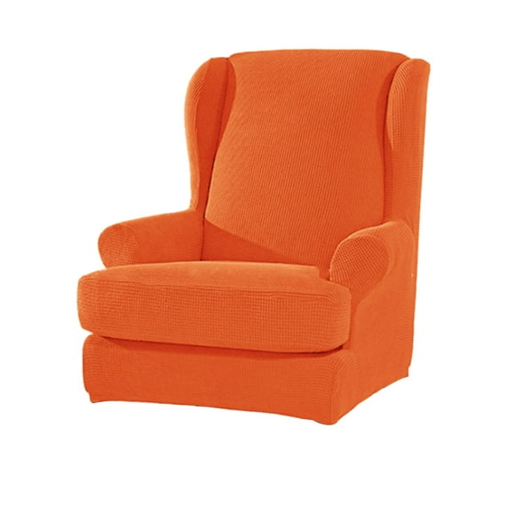 maskred 2pieces Soft Furniture Protector pour Fauteuil Aileron Protecteur de Canapé Propre et Sûr Unique orange
